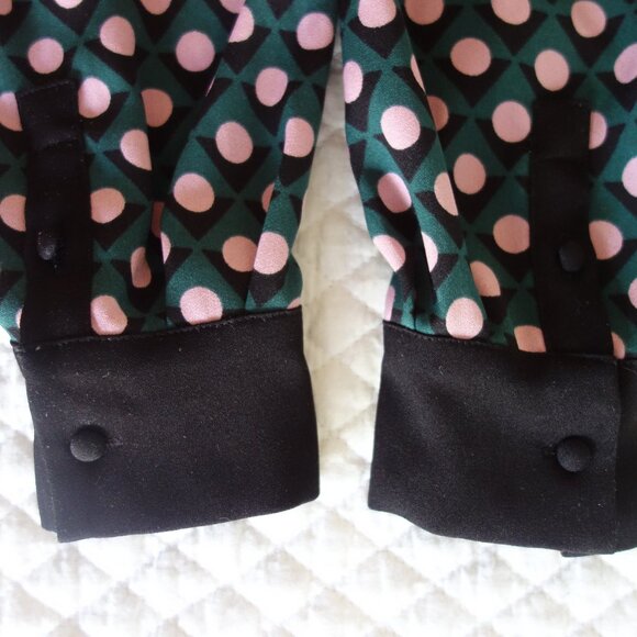 BODEN Green Black Polka Dot Shift Dress – US Sz 6 - Picture 12 of 12